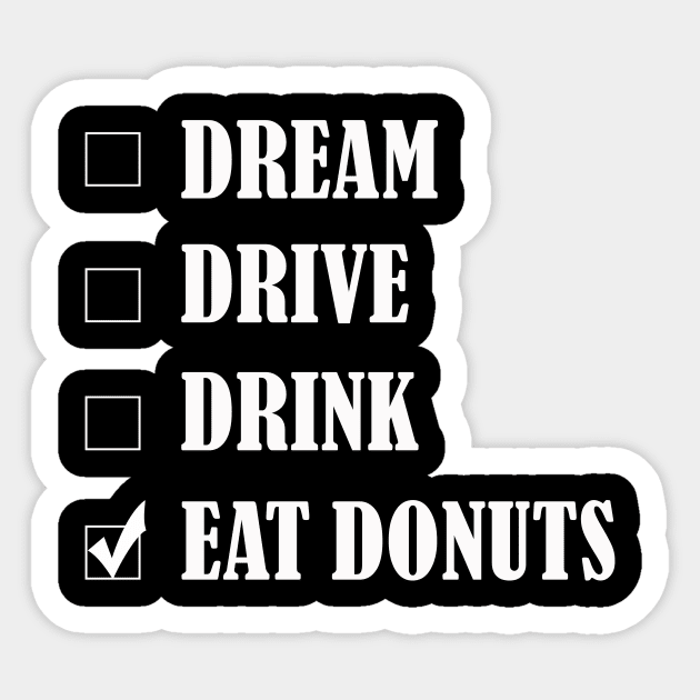 Eat Donuts Sticker by CatHook